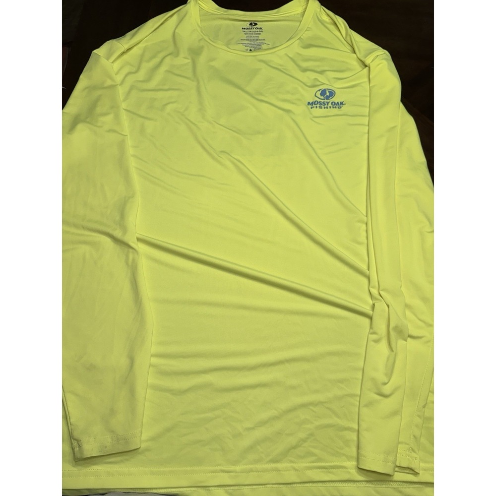 mossy oak fishing shirt 3XL safety yellow performance outdoor